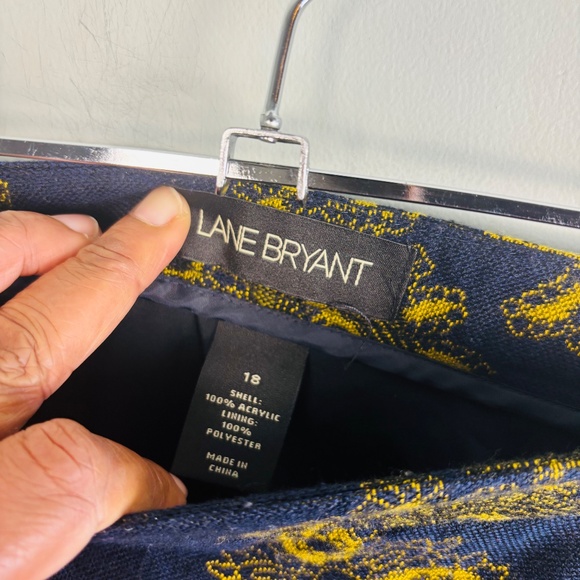 Lane Bryant Paisley Fringe Hem Skirt Size 18 - Picture 2 of 3